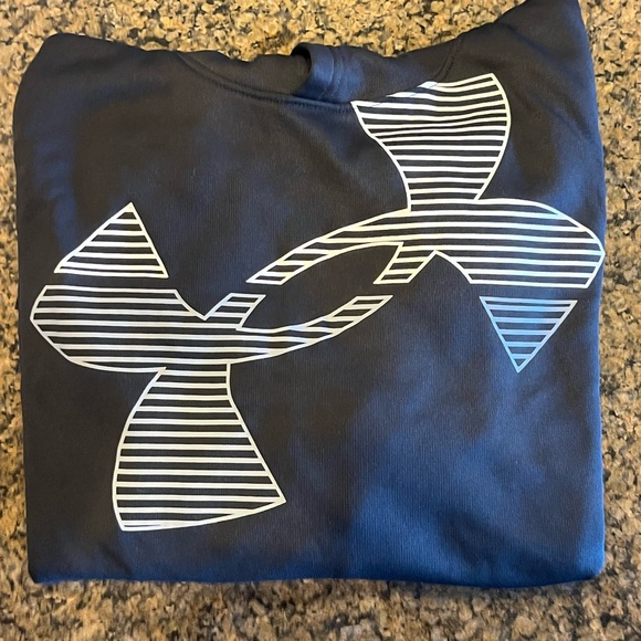 Under Armour black hoodie sweatshirt with kangaroo pocket activewear youth large - Picture 7 of 10